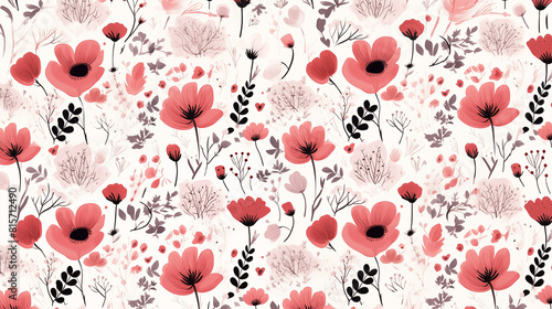 Featuring flowers, leaves, and botanical elements background