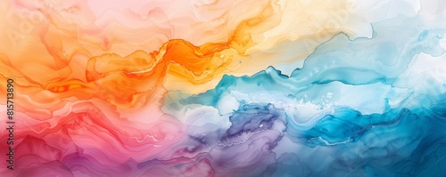 Luxury abstract watercolor background, minimal style with soft, sweeping colors, perfect for upscale wallpapers
