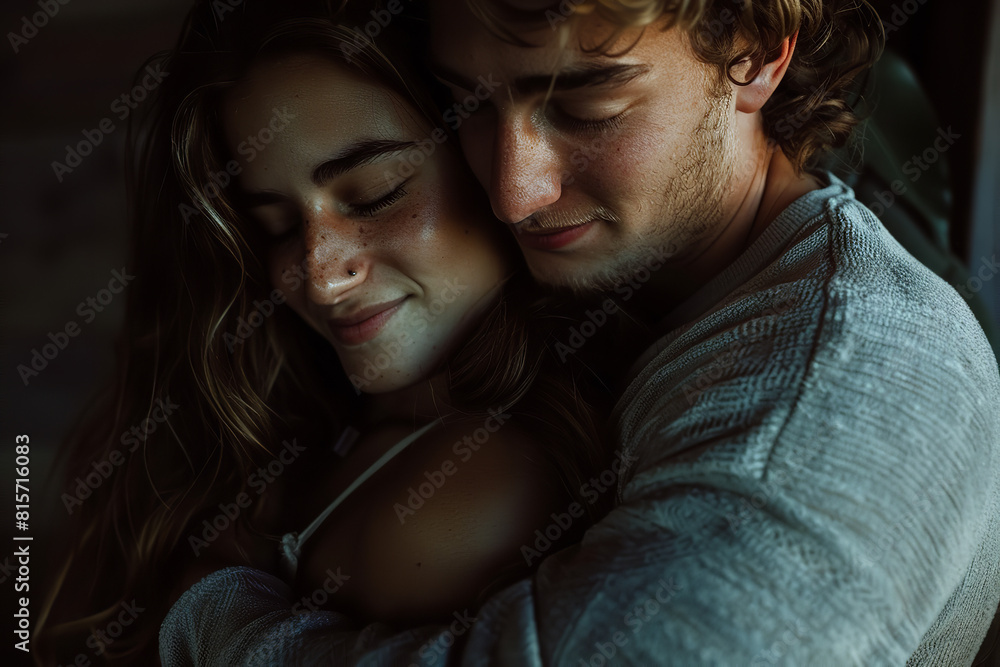 Tender Expression of Emotional Vulnerability in Soft Light Tender Expression of Emotional Vulnerability in Soft Light