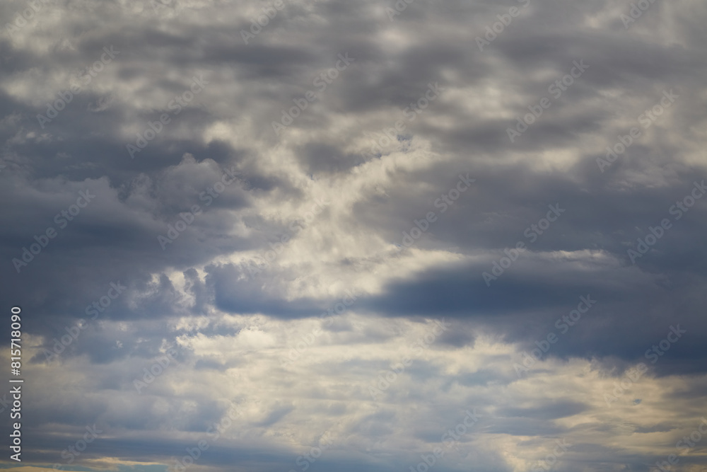 Gray clouds in the sky, close-up of gray clouds covering the sky Gray clouds in the sky, close-up of gray clouds covering the sky
