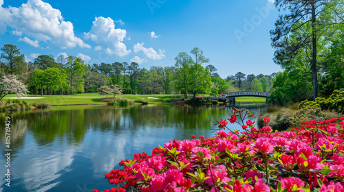 A snapshot capturing the lush, vibrant azaleas in full bloom at The Winterlow luxury golf club