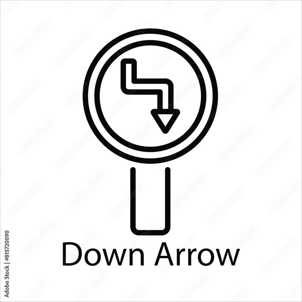 Down Arrow Vector icon Down Arrow Vector icon