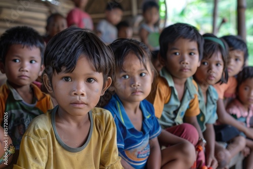 Unidentified Burmese children from Burma in Mandalay, Myanmar