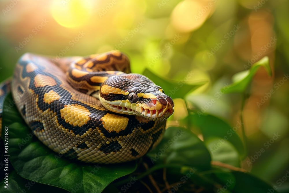 Ball python snake reptile close up Ball python snake reptile close up
