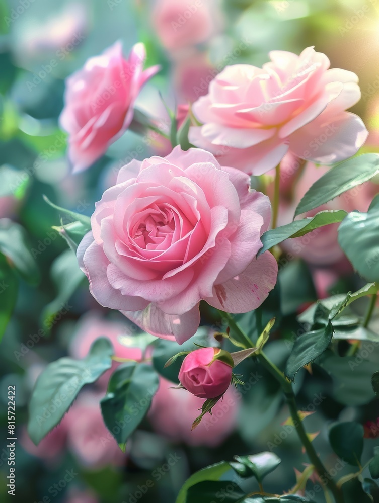pink roses with light green leaves pink roses with light green leaves