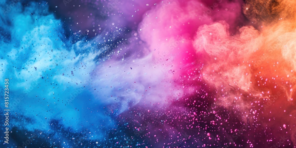 Fototapeta premium Explosive Color Powder Burst in Vivid Hues