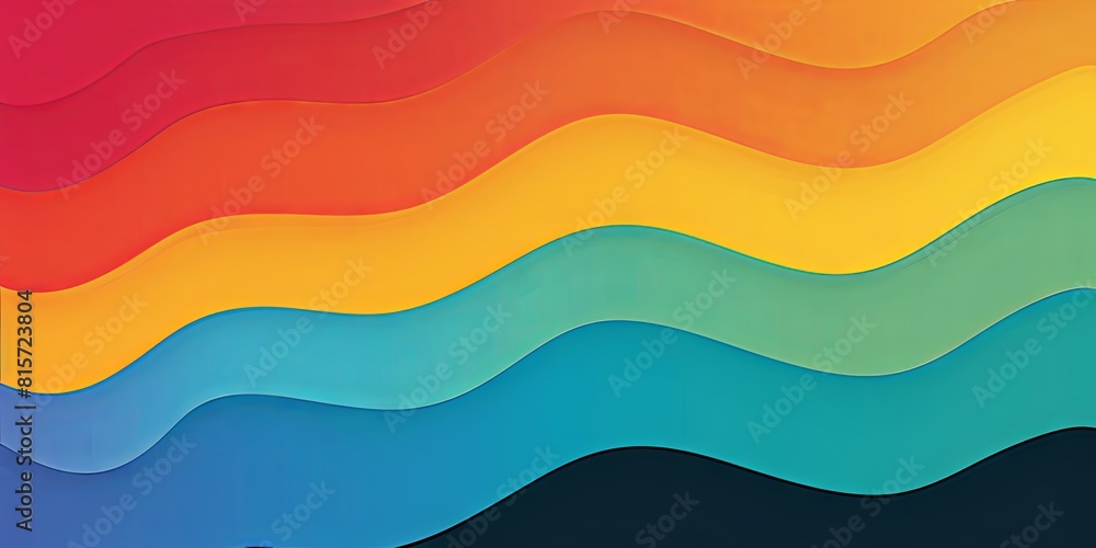 Vibrant abstract waves in colorful gradient Vibrant abstract waves in colorful gradient