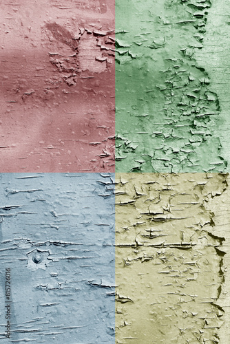 Vintage old cracked paint on a wooden surface, background texture of an aging grunge surface