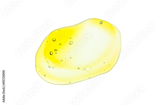 Retinol or vitamin c cream gel serum transparent yellow orange white isolated background