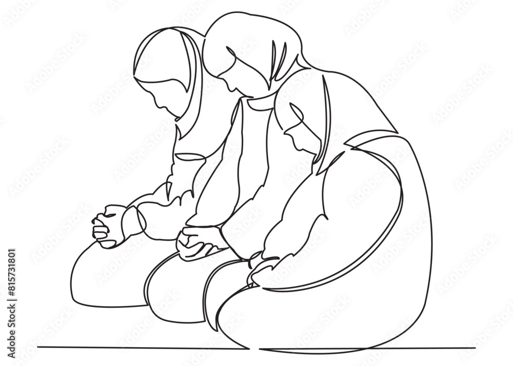 Muslim Women Praying