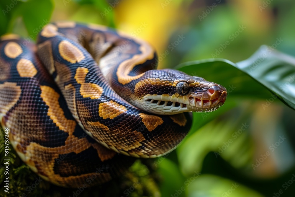 Ball python snake reptile close up Ball python snake reptile close up