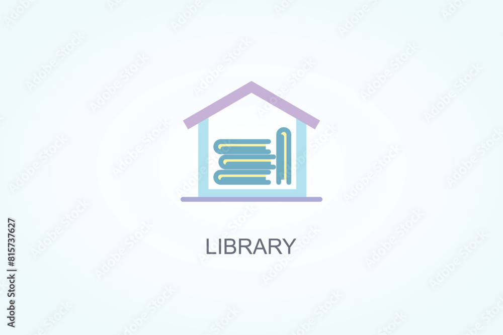 Library Vector Or Logo Sign Symbol Illustration Library Vector Or Logo Sign Symbol Illustration