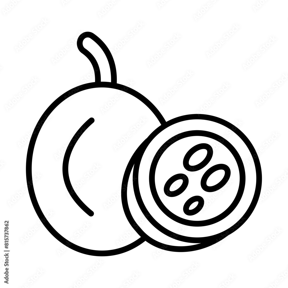 Passion fruit line icon Passion fruit line icon