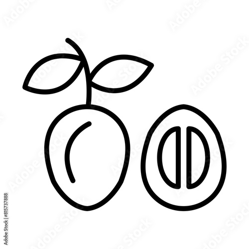 Sapodilla line icon