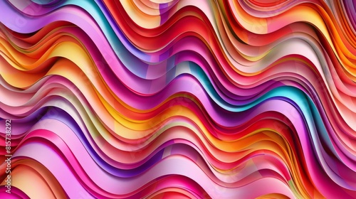 wavy curved multicolored lines textured background for design purpose