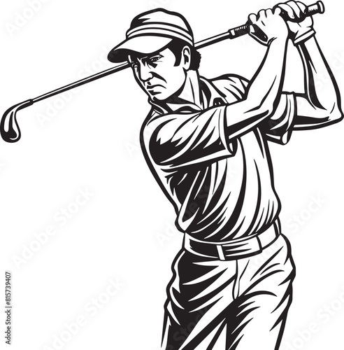Golfer. Golf player. illustration isolated on white background