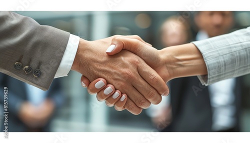 business people shaking hands, finishing up a meeting. success teamwork, partnership and handshake.
