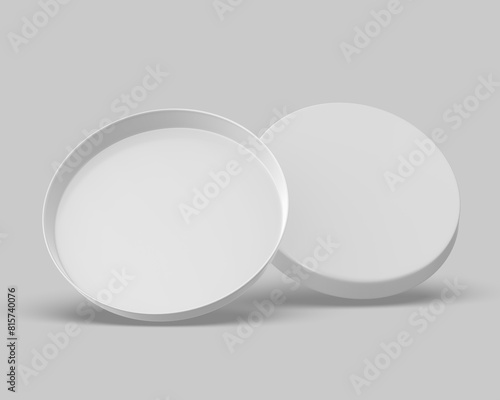 Food And Beer Tray and Bar Serving Tray For Branding  Blank  template 3d illustration.