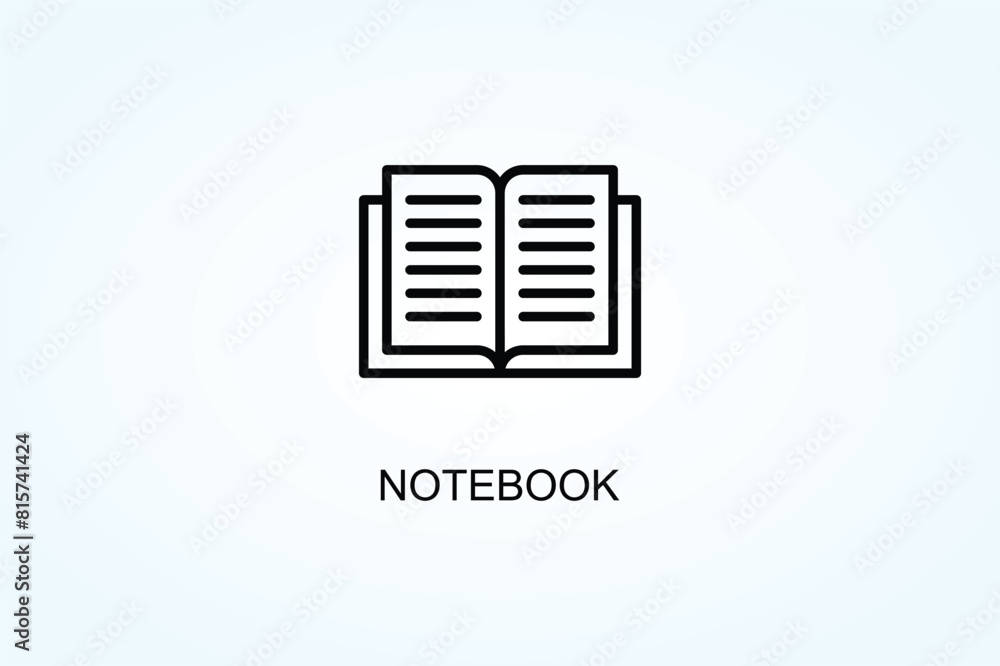Notebook Vector Or Logo Sign Symbol Illustration Notebook Vector Or Logo Sign Symbol Illustration