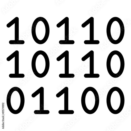 Binary Code Glyph Icon Design