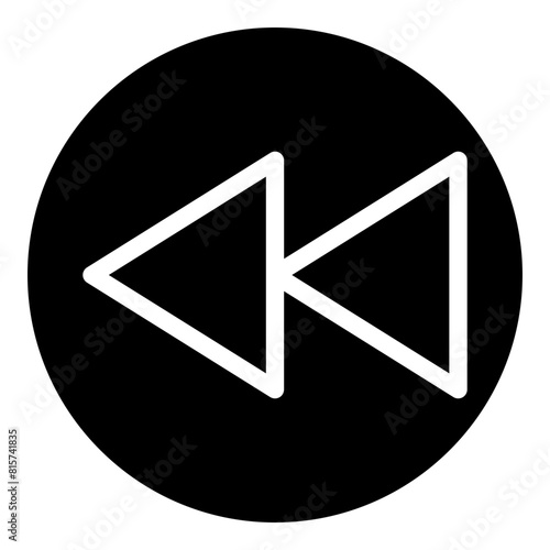 Backward Glyph Icon Design