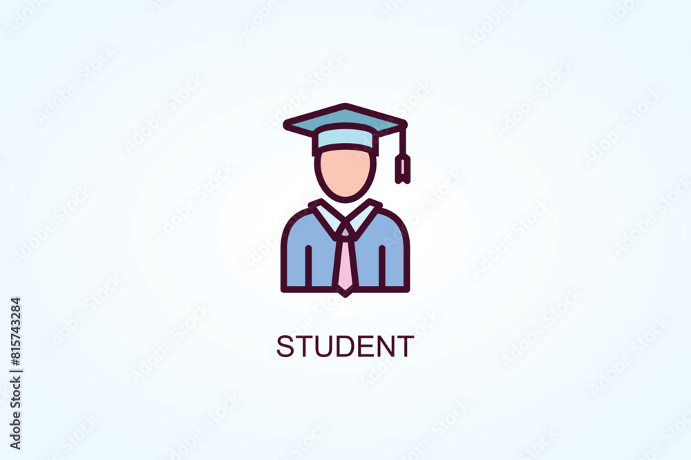 Student Vector  Or Logo Sign Symbol Illustration