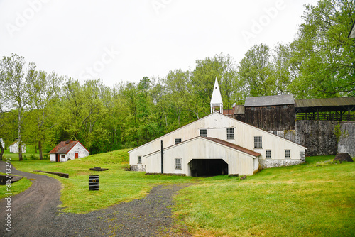 Country dwelling, rural iron plantation, Hopewell Furnace National Historic Site , Berks County, Elverson, Pennsylvania. 