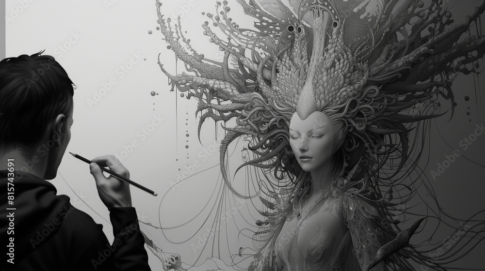 Fototapeta premium Pencil drawing