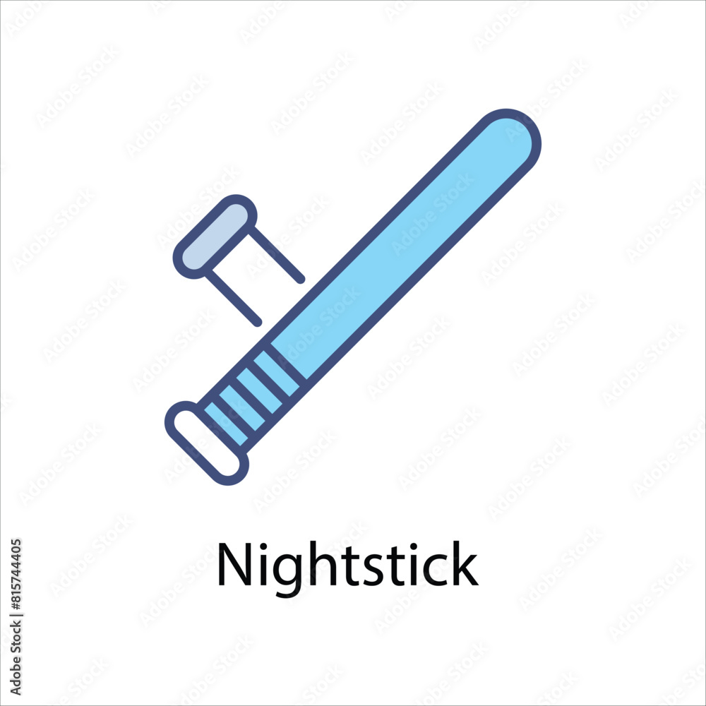 Nightstick Vector icon Nightstick Vector icon
