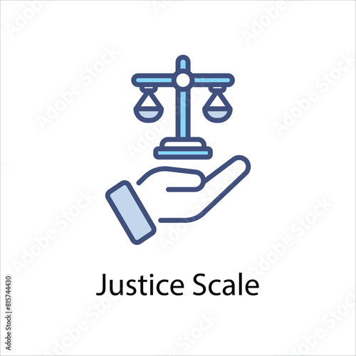 Justice Scale Vector icon