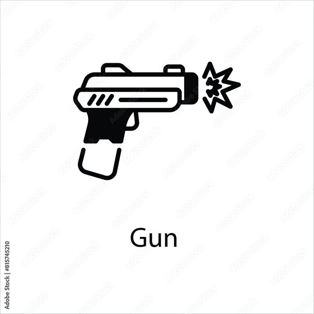 Gun Vector icon