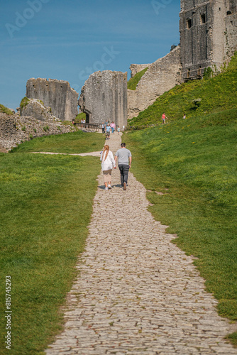 Corfe Castle, Dorset, England Uk