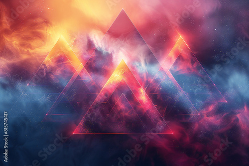 Geometric Background with Color Gradients © nagulan