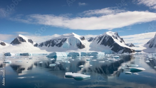 snow covered mountains in winter