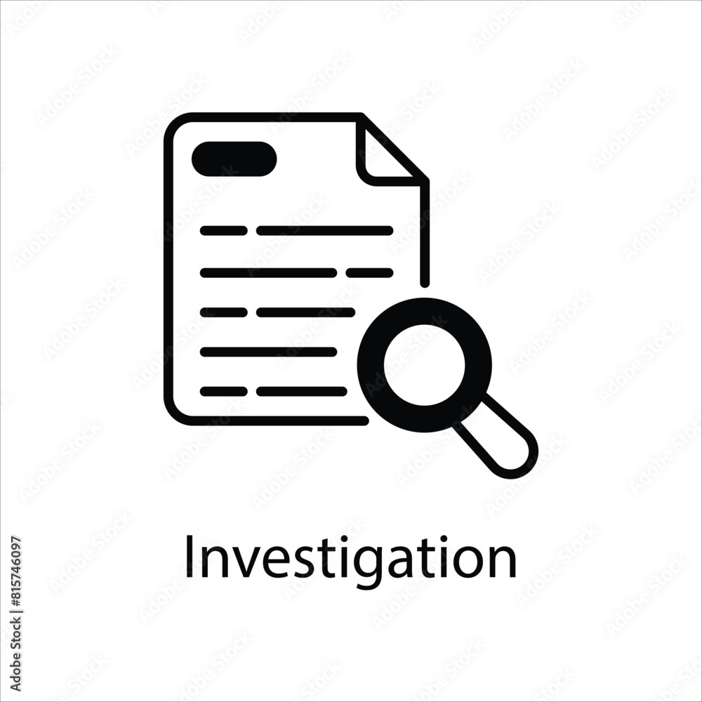 Investigation Vector icon Investigation Vector icon