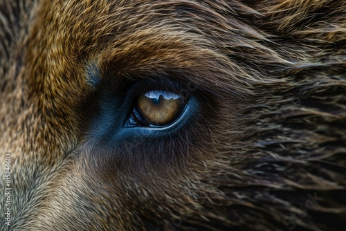 Expressive Bear eye closeup macro. Russian wild. Generate Ai © anatolir