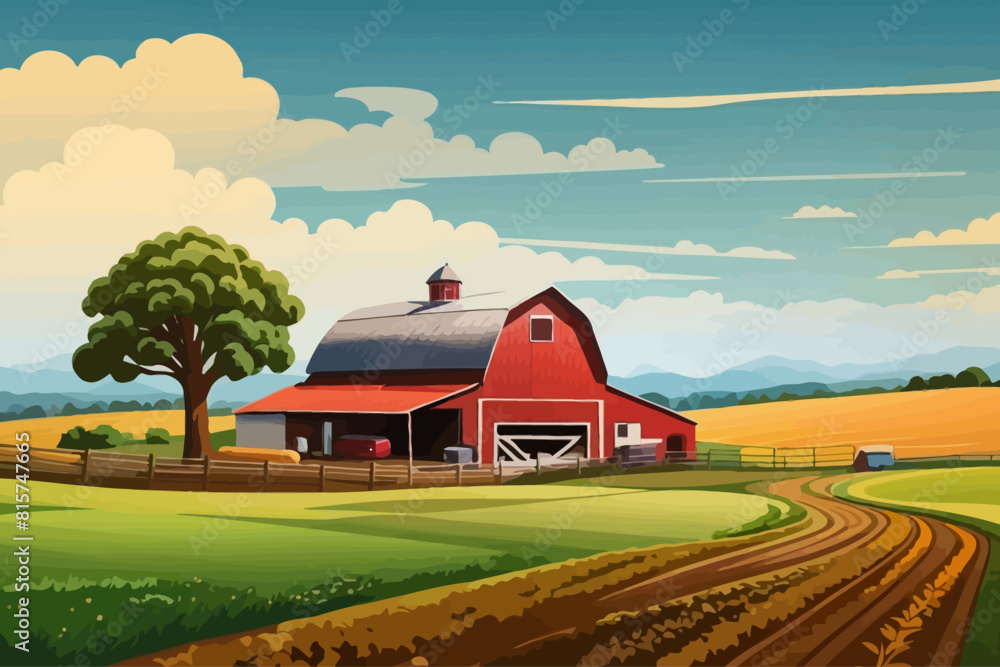 farm classic background illustration farm classic background illustration