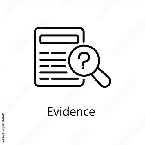 Evidence Vector icon photo