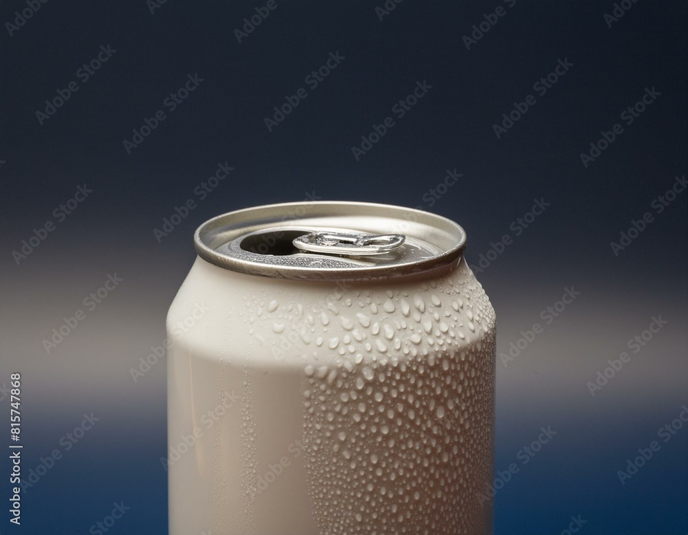 Elevated Hydration: 3D Render of White Can on Deep Blue Background Elevated Hydration: 3D Render of White Can on Deep Blue Background