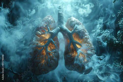 Warning: Lung Damage from Smoking photo