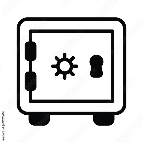 Bank vault for money saving, an icon of bank locker in editable style, premium vector