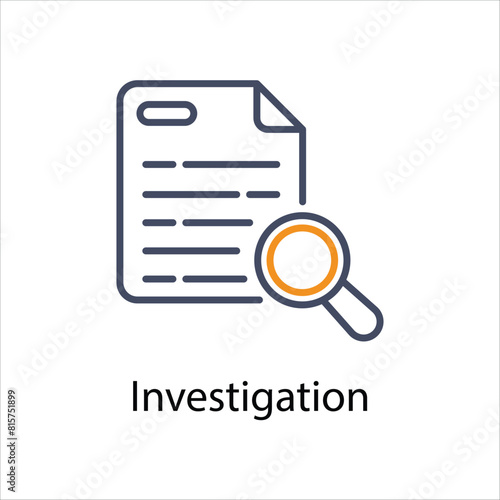 Investigation Vector icon