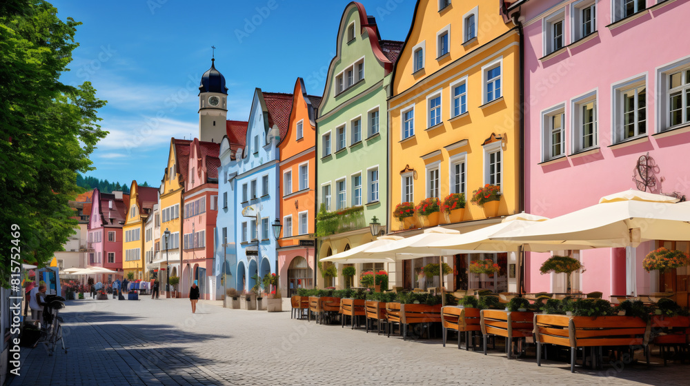 Picturesque  city center of Fussen