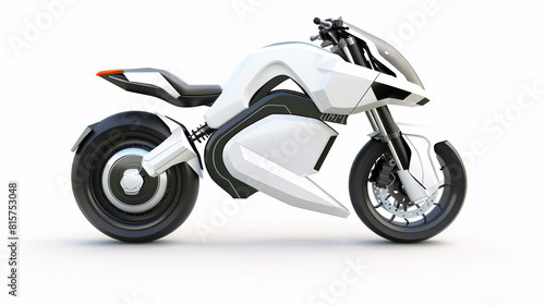  modern  futuristic motorbike  for personal transport   isolated on a clear white background