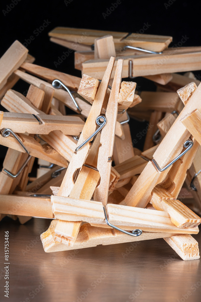 Set of wooden clothespins, accessories for home Set of wooden clothespins, accessories for home