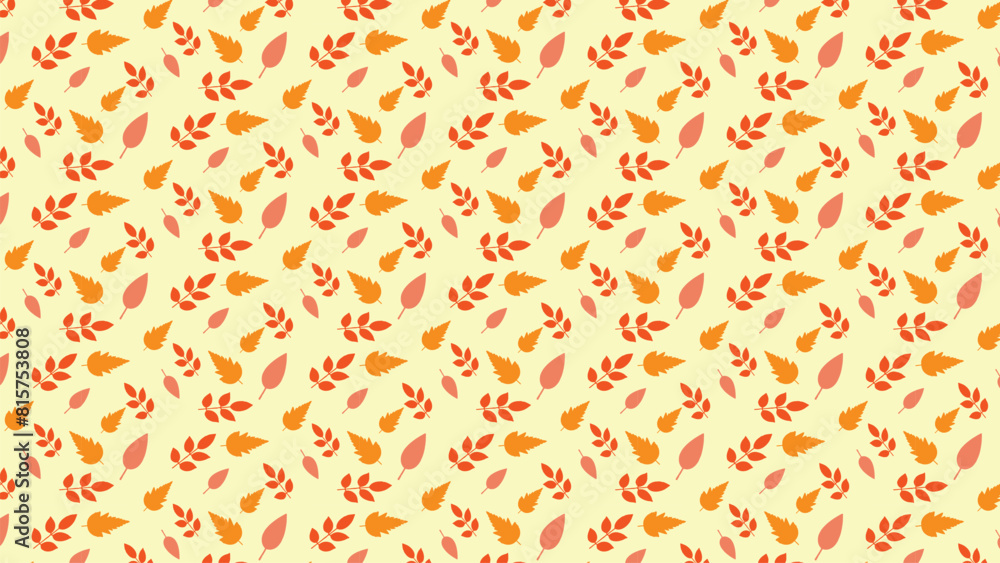 Seamless pattern with autumn leaves. Vector illustration. Seamless pattern with autumn leaves. Vector illustration.