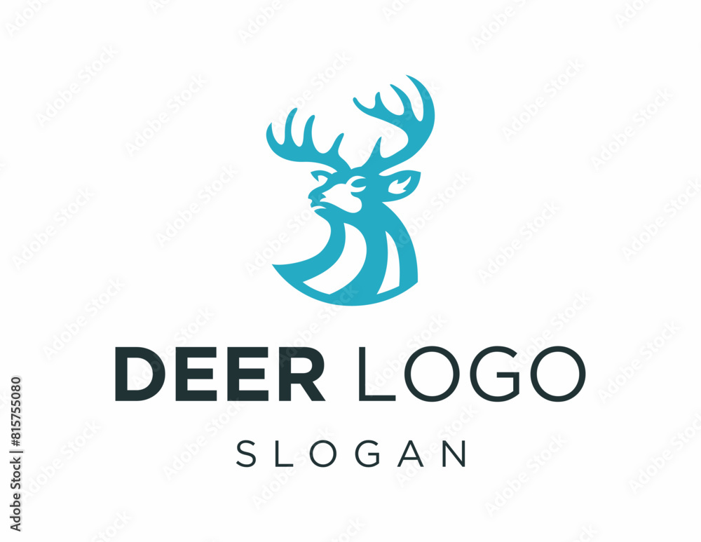 Fototapeta premium The logo design is about Deer and was created using the Corel Draw 2018 application with a white background.