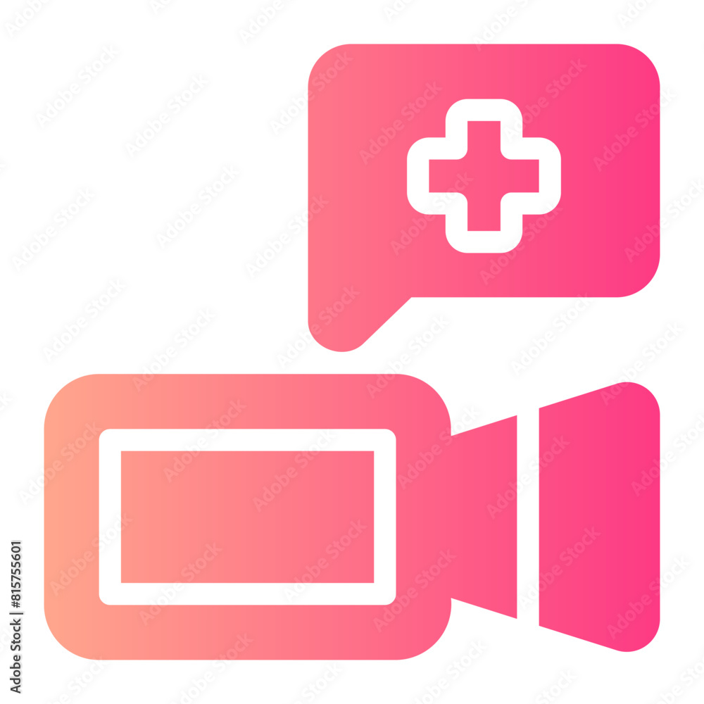 Fototapeta premium video call gradient icon