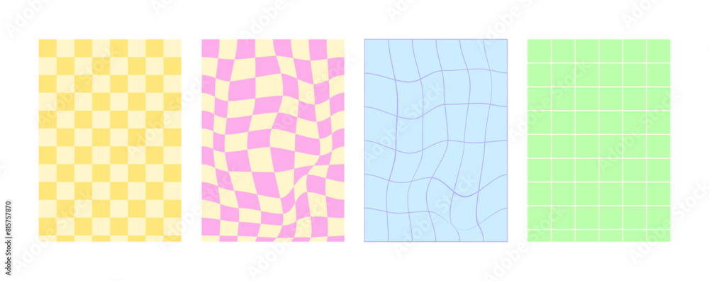Y2k Retro Background Set. Groovy Checkered Patterns. Retro Background with Distorted Grid. Vintage Aesthetic Vector Illustration. Y2k Retro Background Set. Groovy Checkered Patterns. Retro Background with Distorted Grid. Vintage Aesthetic Vector Illustration.