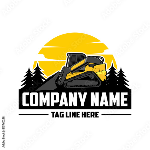 Skid steer loader company  logo vector image
